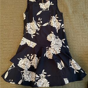 Vince Camuto Navy Floral Cocktail Dress